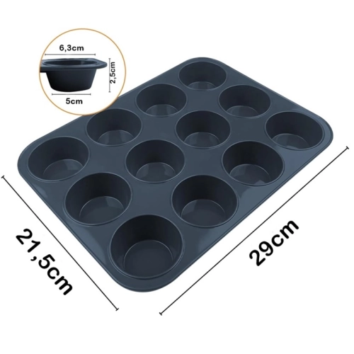 Silikonowa forma do muffinek babeczek 12 sztuk